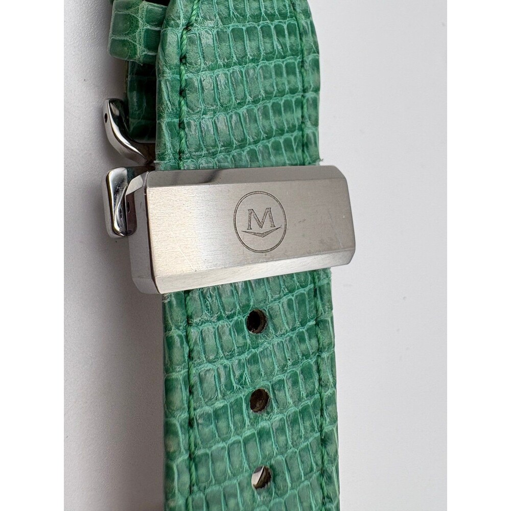 Movado Green Lizard Leather Watch Strap 20mm Deployment Clasp 56930-4965